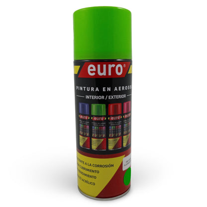 7700000020086 Aerosol Euro Pintura en Aerosol 400 ml Verde Fluorescente Aerosol Cartel Arte & Papelería