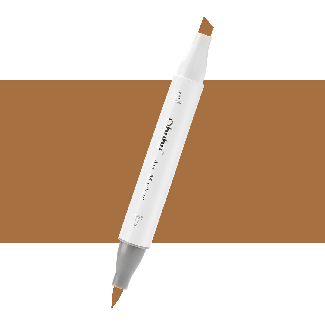 7700000022042 Marcador Alcohol Art Marker Ohuhu - Tonos Marrones Marcador Unidad Raw Umber BR1 Cartel Arte & Papelería