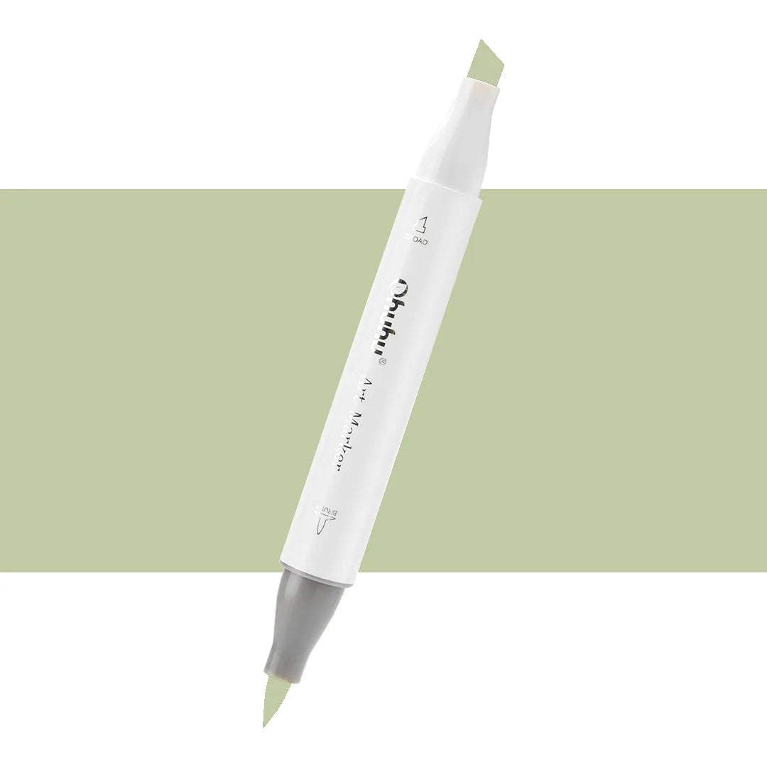 7700000022547 Marcador Alcohol Art Marker Ohuhu - Tonos Verdes Marcador Unidad Beige Green G240 Cartel Arte & Papelería