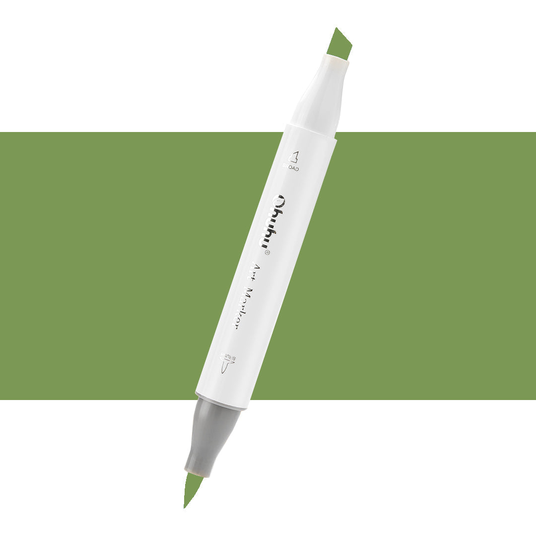 7700000022554 Marcador Alcohol Art Marker Ohuhu - Tonos Verdes Marcador Unidad Moss G270 Cartel Arte & Papelería