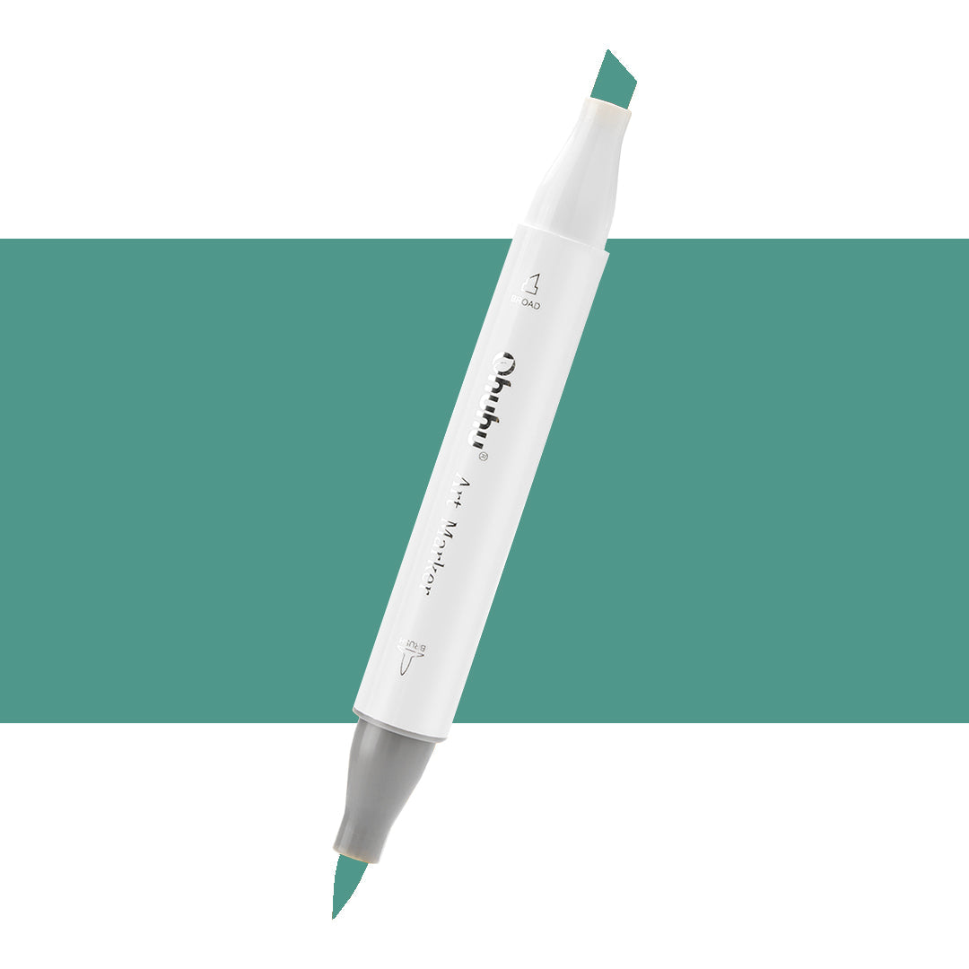 7700000022882 Marcador Alcohol Art Marker Ohuhu - Tonos Verdes Marcador Unidad Teal BG8 Cartel Arte & Papelería