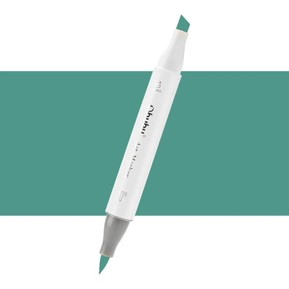 7700000022882 Marcador Alcohol Art Marker Ohuhu - Tonos Verdes Marcador Unidad Teal BG8 Cartel Arte & Papelería