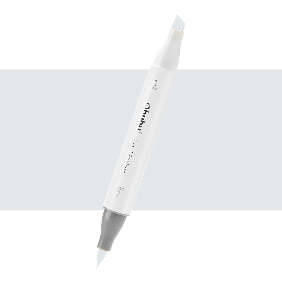 7700000023001 Marcador Alcohol Art Marker Ohuhu - Tonos Grises Marcador Unidad Blue Grey 02 MG020 Cartel Arte & Papelería