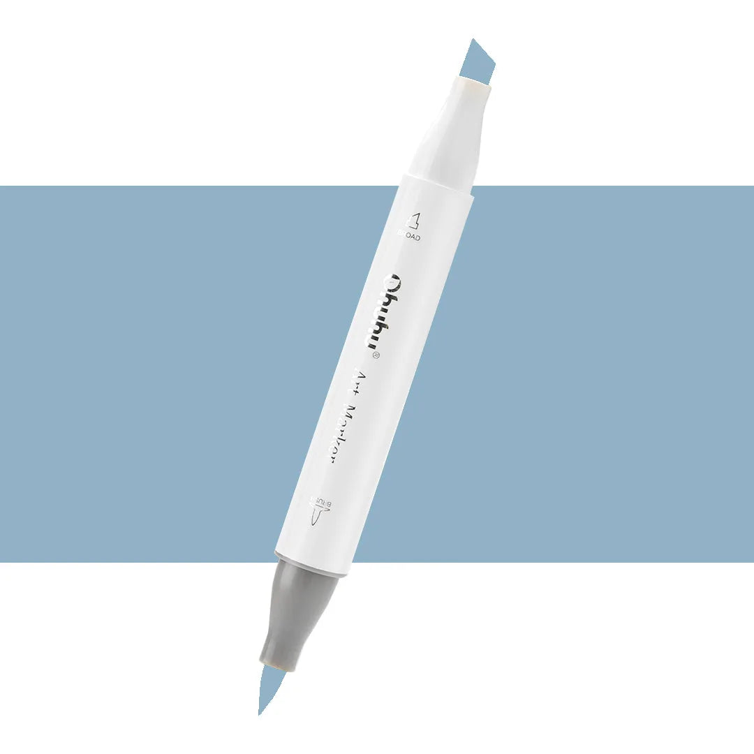 7700000023018 Marcador Alcohol Art Marker Ohuhu - Tonos Grises Marcador Unidad Blue Grey 06 MG060 Cartel Arte & Papelería