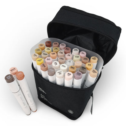 7700000025777 Set Marcadores Ohuhu Marcadores x 36 Unidades Pieles Punta Biselada & Punta Pincel Cartel Arte & Papelería