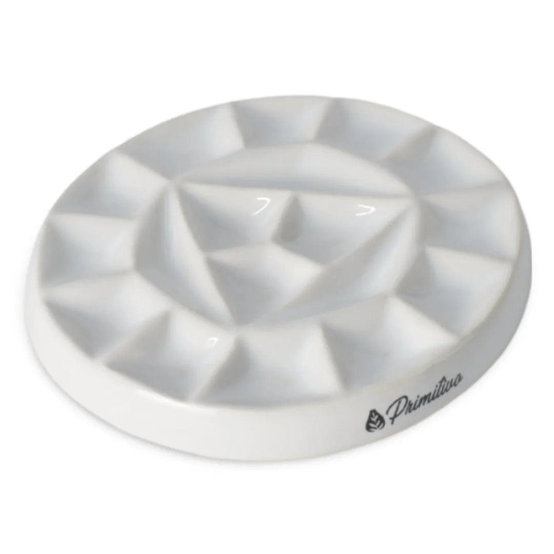 7700000039330 Paleta Artesanal de Cerámica para Acuarelas Diseños Exclusivos Paleta Círculo Cromático Grande Blanco Cartel Arte & Papelería