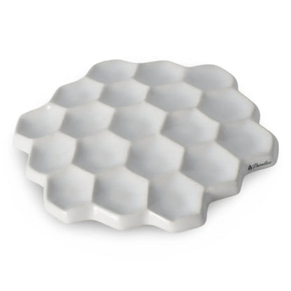 7700000039354 Paleta Artesanal de Cerámica para Acuarelas Diseños Exclusivos Paleta Colmena Blanco Cartel Arte & Papelería