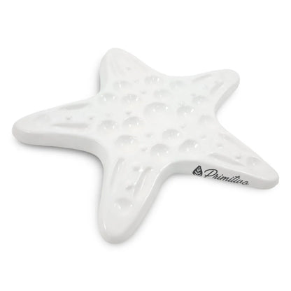 7700000039361 Paleta Artesanal de Cerámica para Acuarelas Diseños Exclusivos Paleta Estrella De Mar Blanco Cartel Arte & Papelería