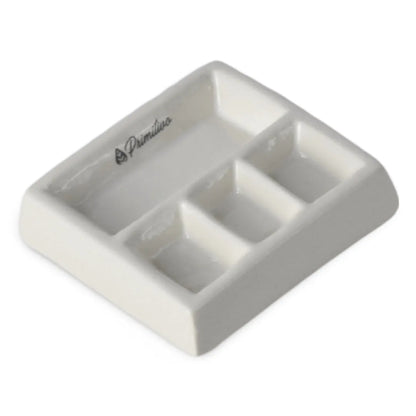7700000039392 Paleta Artesanal de Cerámica para Acuarelas Diseños Exclusivos Paleta Cuadrada Mini Blanco Cartel Arte & Papelería