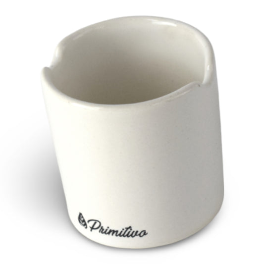 7700000039439 Vaso Lavado de Pinceles con Posa Pincel de Cerámica Artesanal Limpiador de Pinceles Blanco Cartel Arte & Papelería
