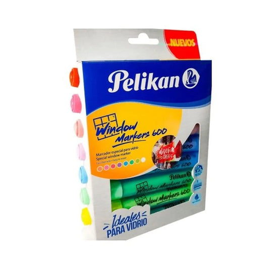 7703064948112 Marcador Para Vidrio Pelikan Marcador X 8 Unidades Surtido 600 Para Vidrio Cartel Arte & Papelería