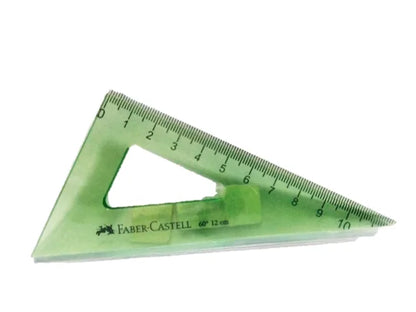 7703336102112 Escuadra Faber Castell 12 cm Escuadra 60° Verde Cartel Arte & Papelería
