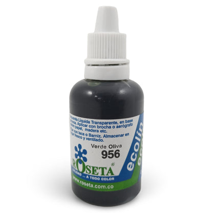 7704294289563 Ecolin Roseta Ecolin 30 CC Verde Oliva Base Agua Cartel Arte & Papelería