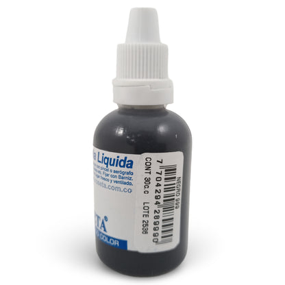 7704294289990 Ecolin Roseta Ecolin 30 CC Negro Base Agua Cartel Arte & Papelería