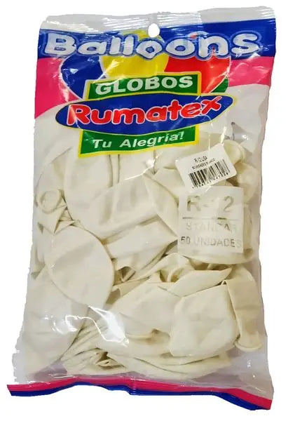 7704532547028 Globos R-12 Rumatex X 50 Unidades Blanco R - 12 Cartel Arte & Papelería