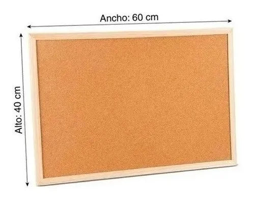 7704634022027 Cartelera Corcho Marco Madera Artecma 40cm X 60cm En Corcho Madera Natural Cartel Arte & Papelería