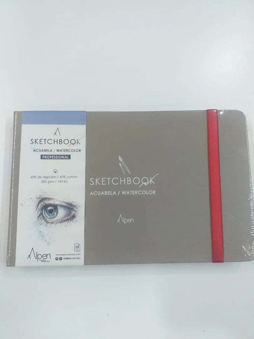 7707205963316 Cuaderno Sketchbook Alpen Cuaderno X 24 Hojas Blanco 22X14CM Acuarela Cartel Arte & Papelería