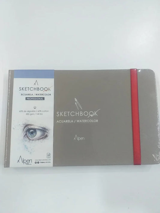7707205963316 Cuaderno Sketchbook Alpen Cuaderno X 24 Hojas Blanco 22X14CM Acuarela Cartel Arte & Papelería