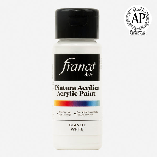 7707227480839 Pintura Acrilica Franco Arte Pintura Acrílica 60 ml Blanco Acrílica Cartel Arte & Papelería