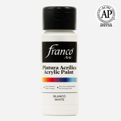 7707227480839 Pintura Acrilica Franco Arte Pintura Acrílica 60 ml Blanco Acrílica Cartel Arte & Papelería