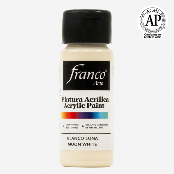 7707227480853 Pintura Acrilica Franco Arte Pintura Acrílica 60 ml Blanco Luna Acrílica Cartel Arte & Papelería