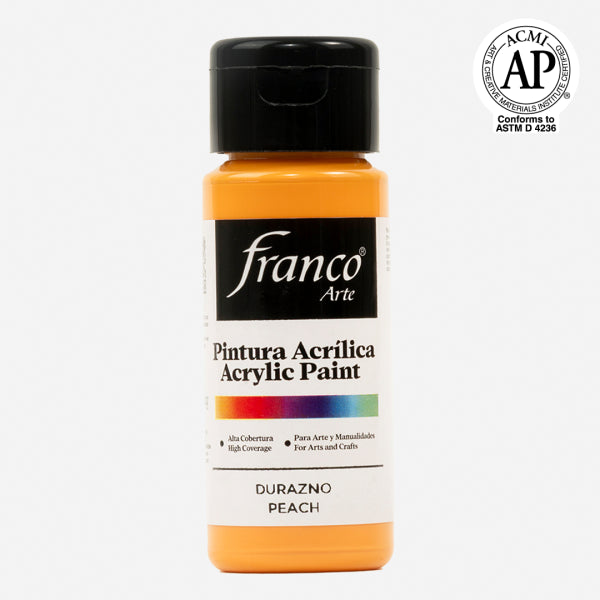 7707227480884 Pintura Acrilica Franco Arte Pintura Acrílica 60 ml Durazno Acrílica Cartel Arte & Papelería