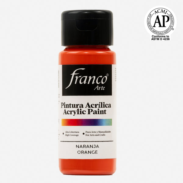 7707227480891 Pintura Acrilica Franco Arte Pintura Acrílica 60 ml Naranja Acrílica Cartel Arte & Papelería