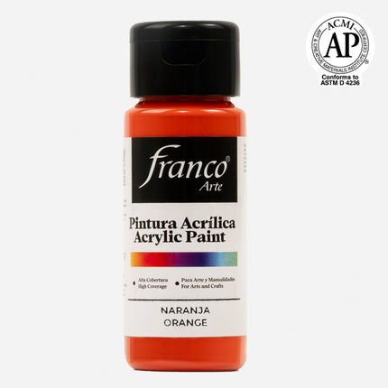 7707227480891 Pintura Acrilica Franco Arte Pintura Acrílica 60 ml Naranja Acrílica Cartel Arte & Papelería