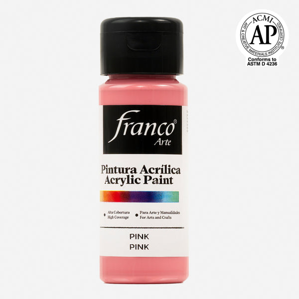 7707227480914 Pintura Acrilica Franco Arte Pintura Acrílica 60 ml Pink Acrílica Cartel Arte & Papelería