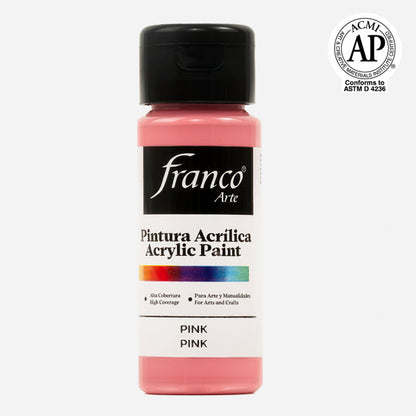 7707227480914 Pintura Acrilica Franco Arte Pintura Acrílica 60 ml Pink Acrílica Cartel Arte & Papelería