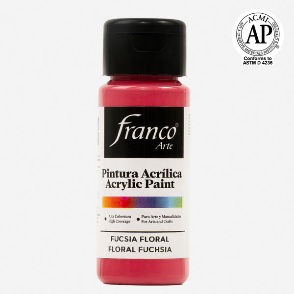 7707227480938 Pintura Acrílica Fucsia Floral 60ml Pp18 0008 Color 008 Franco Arte - Cartel Arte & Papelería