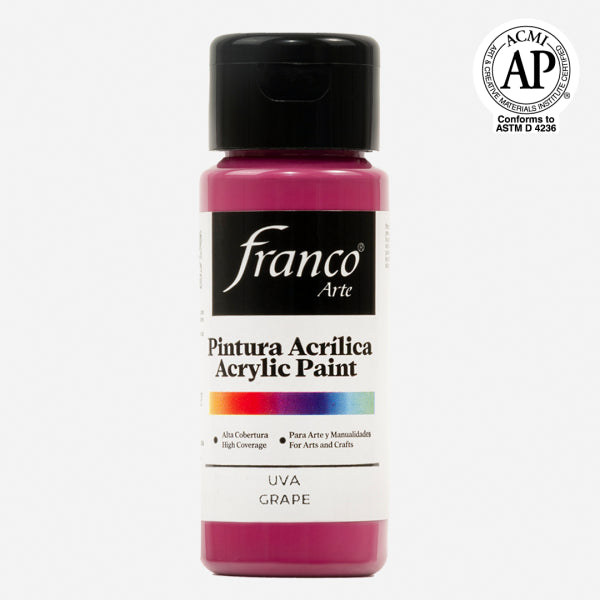 7707227480945 Pintura Acrilica Franco Arte Pintura Acrílica 60 ml Uva Acrílica Cartel Arte & Papelería