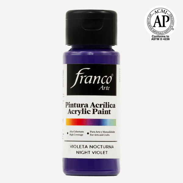 7707227480969 Pintura Acrilica Franco Arte Pintura Acrílica 60 ml Violeta Nocturna Acrílica Cartel Arte & Papelería