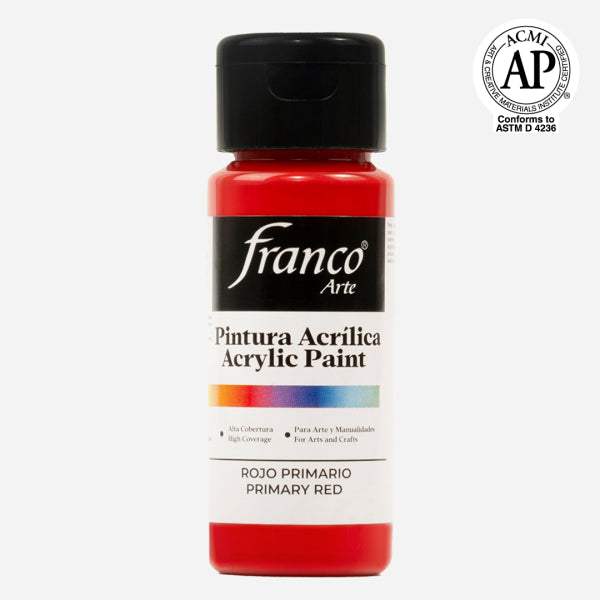 7707227480976 Pintura Acrilica Franco Arte Pintura Acrílica 60 ml Rojo Primario Acrílica Cartel Arte & Papelería