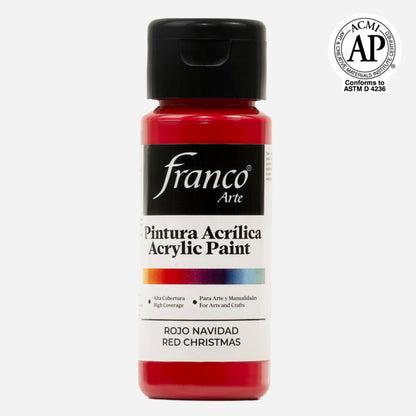 7707227480983 Pintura Acrilica Franco Arte Pintura Acrílica 60 ml Rojo Acrílica Cartel Arte & Papelería