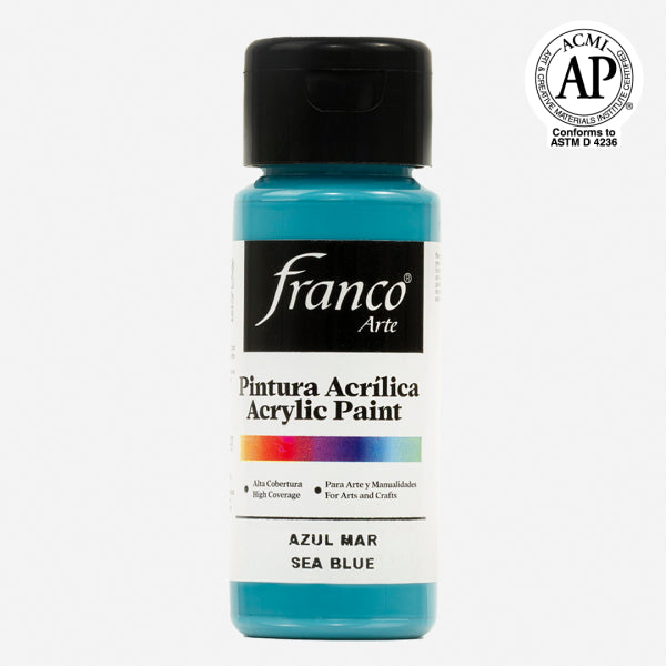 7707227481096 Pintura Acrilica Franco Arte Pintura Acrílica 60 ml Azul Mar Acrílica Cartel Arte & Papelería