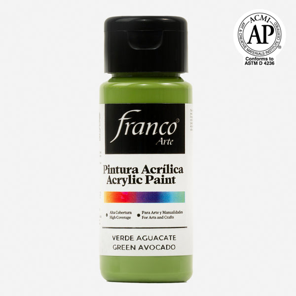 7707227481126 Pintura Acrilica Franco Arte Pintura Acrílica 60 ml Verde Aguacate Acrílica Cartel Arte & Papelería