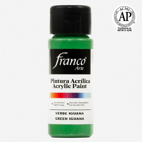 7707227481140 Pintura Acrilica Franco Arte Pintura Acrílica 60 ml Verde Iguana Acrílica Cartel Arte & Papelería