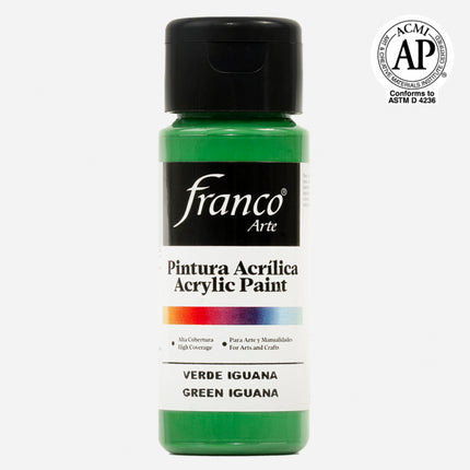 7707227481140 Pintura Acrilica Franco Arte Pintura Acrílica 60 ml Verde Iguana Acrílica Cartel Arte & Papelería