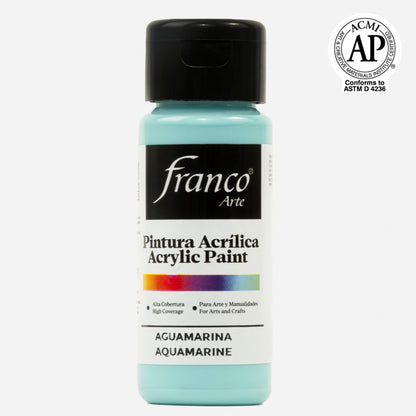 7707227481218 Pintura Acrilica Franco Arte Pintura Acrílica 60 ml Aguamarina Acrílica Cartel Arte & Papelería