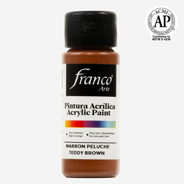 7707227481263 Pintura Acrilica Franco Arte Pintura Acrílica 60 ml Marron Peluche Acrílica Cartel Arte & Papelería