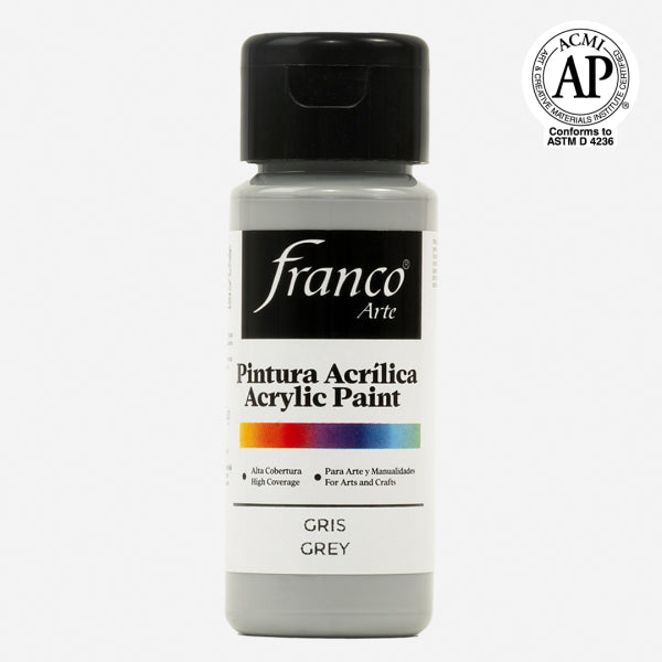 7707227481287 Pintura Acrilica Franco Arte Pintura Acrílica 60 ml Gris Acrílica Cartel Arte & Papelería