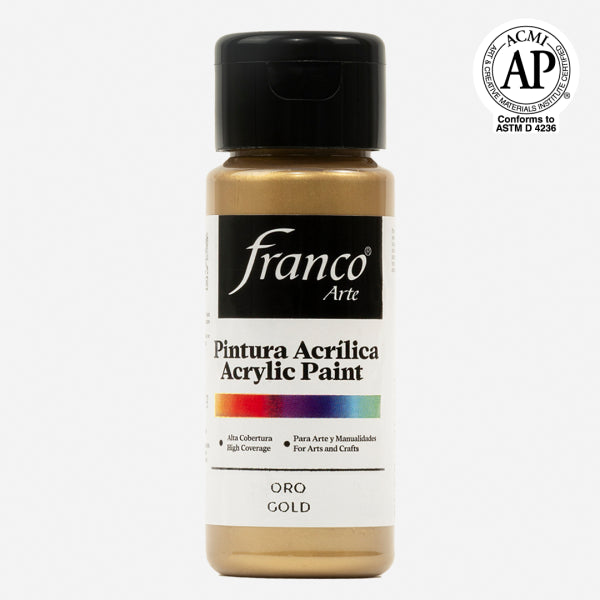 7707227481324 Pintura Acrilica Franco Arte Pintura Acrílica 60 ml Oro Acrílica Cartel Arte & Papelería