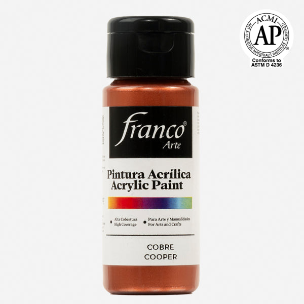 7707227481348 Pintura Acrilica Franco Arte Pintura Acrílica 60 ml Cobre Acrílica Cartel Arte & Papelería