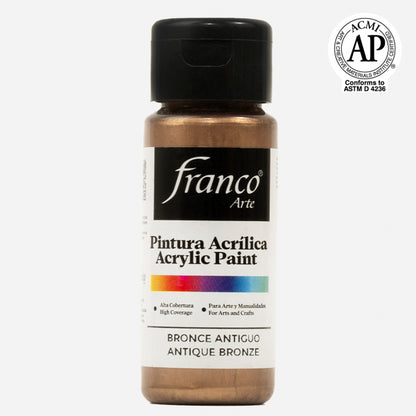 7707227481355 Pintura Acrilica Franco Arte Pintura Acrílica 60 ml Bronce Antiguo Acrílica Cartel Arte & Papelería