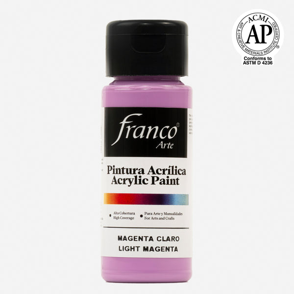 7707227481379 Pintura Acrilica Franco Arte Pintura Acrílica 60 ml Magenta Claro Acrílica Cartel Arte & Papelería