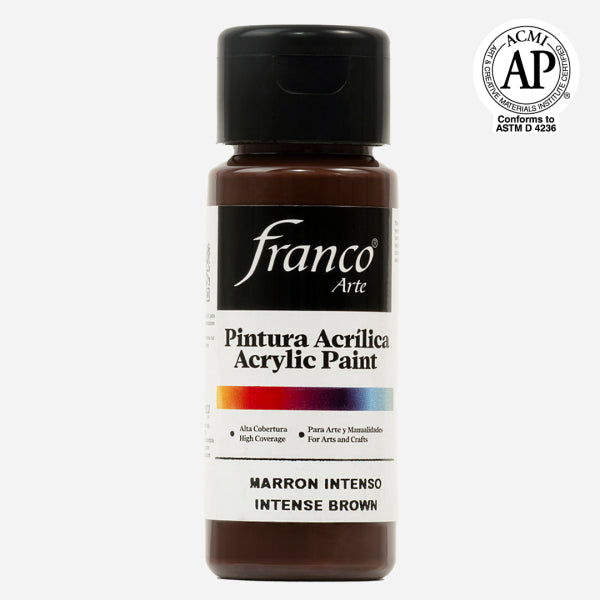 7707227481393 Pintura Acrilica Franco Arte Pintura Acrílica 60 ml Marron Intenso Acrílica Cartel Arte & Papelería
