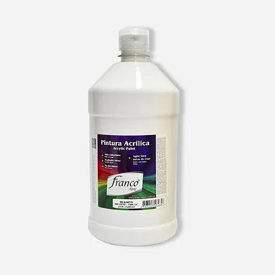 7707227482857 Pintura Acrilica Franco Arte 1000 ml Blanco Acrílica Cartel Arte & Papelería