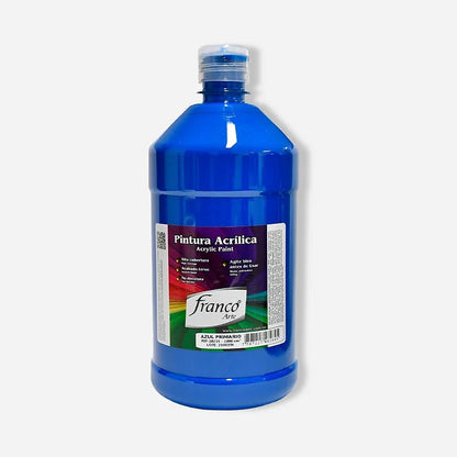 7707227482895 Pintura Acrilica Franco Arte 1000 ml Azul Primario Acrílica Cartel Arte & Papelería