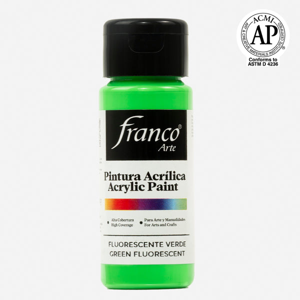 7707227483243 Pintura Acrilica Franco Arte Pintura Acrílica 60 ml Verde Acrílica Cartel Arte & Papelería